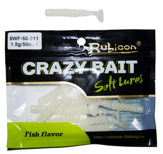 Силиконовая приманка RUBICON Crazy Bait WF 1.5g, 50mm, цвет 011 (12 шт)