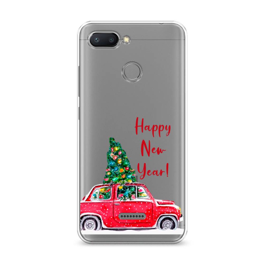 

Чехол на Xiaomi Redmi 6 "Happy New Year", Красный;зеленый, 33850-5