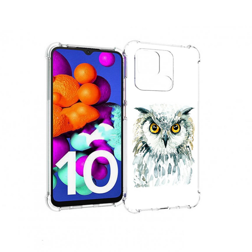 

Чехол MyPads Tocco для Xiaomi Redmi 10C Серьезная сова, Прозрачный, Tocco