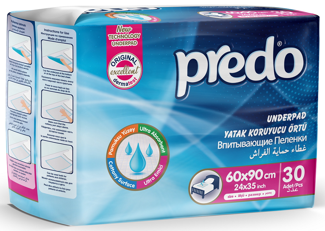 Пеленки Predo Baby 60х90см 30шт UP-101