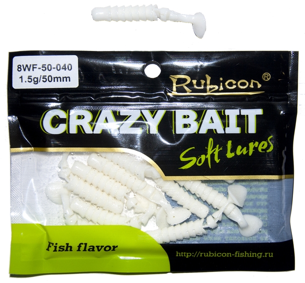 

Силиконовая приманка RUBICON Crazy Bait WF 1.5g, 50mm, цвет 040 (12 шт), Белый, Crazy Bait WF
