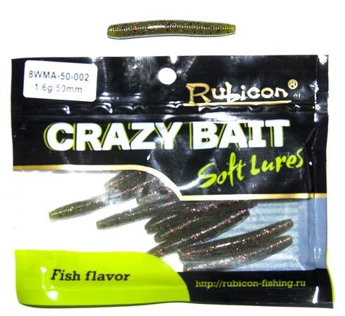 

Силиконовая приманка RUBICON Crazy Bait WMA 1.6g, 50mm, цвет 002 (12 шт), Желтый, Crazy Bait WMA