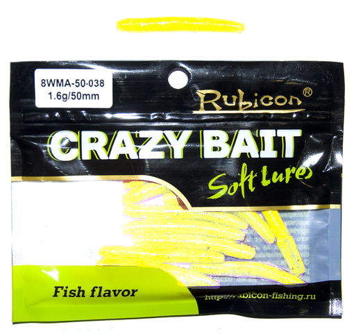 

Силиконовая приманка RUBICON Crazy Bait WMA 1.6g, 50mm, цвет 038 (12 шт), Желтый, Crazy Bait WMA