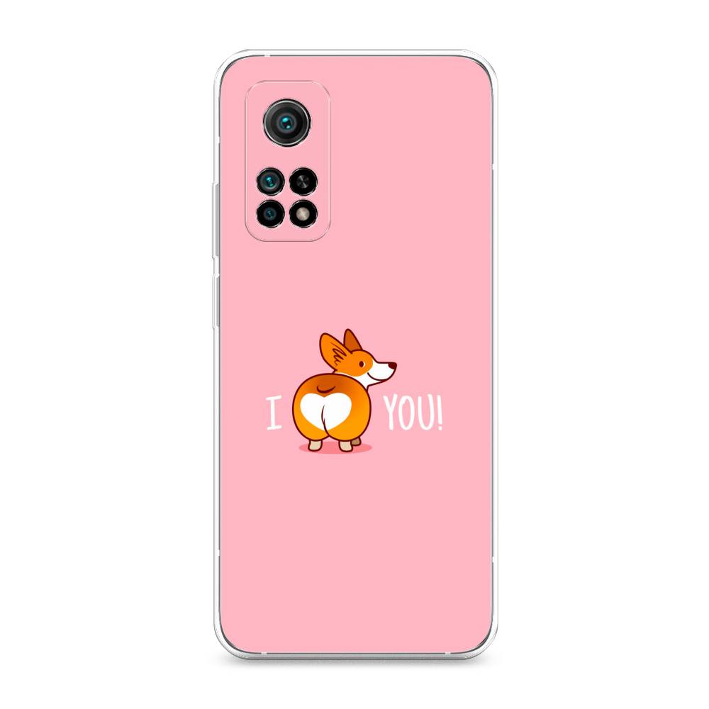 

Чехол на Xiaomi Mi 10T"Корги I love you", Розовый;коричневый;белый, 37750-1
