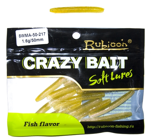 

Силиконовая приманка RUBICON Crazy Bait WMA 1.6g, 50mm, цвет 217 (12 шт), Желтый, Crazy Bait WMA