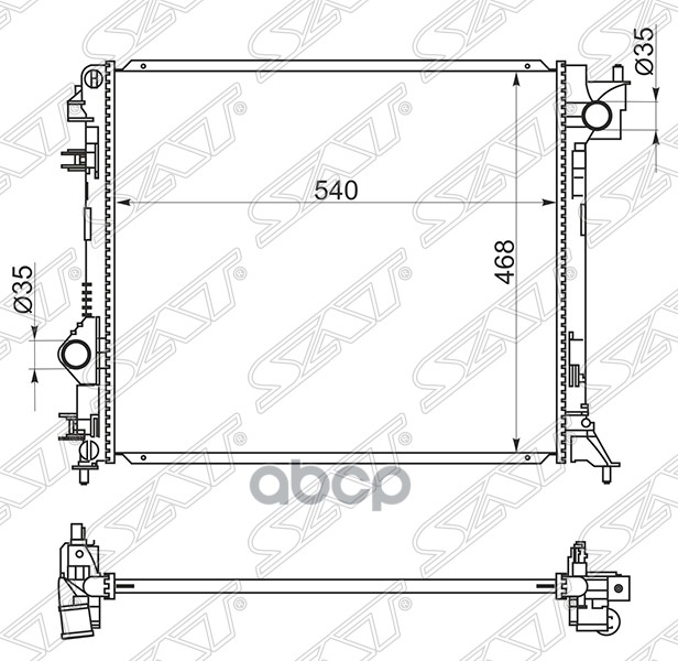 Радиатор Nissan Qasqhai 14- R9m/X-Trail T32 14- Sat арт. NS0013-J11-D