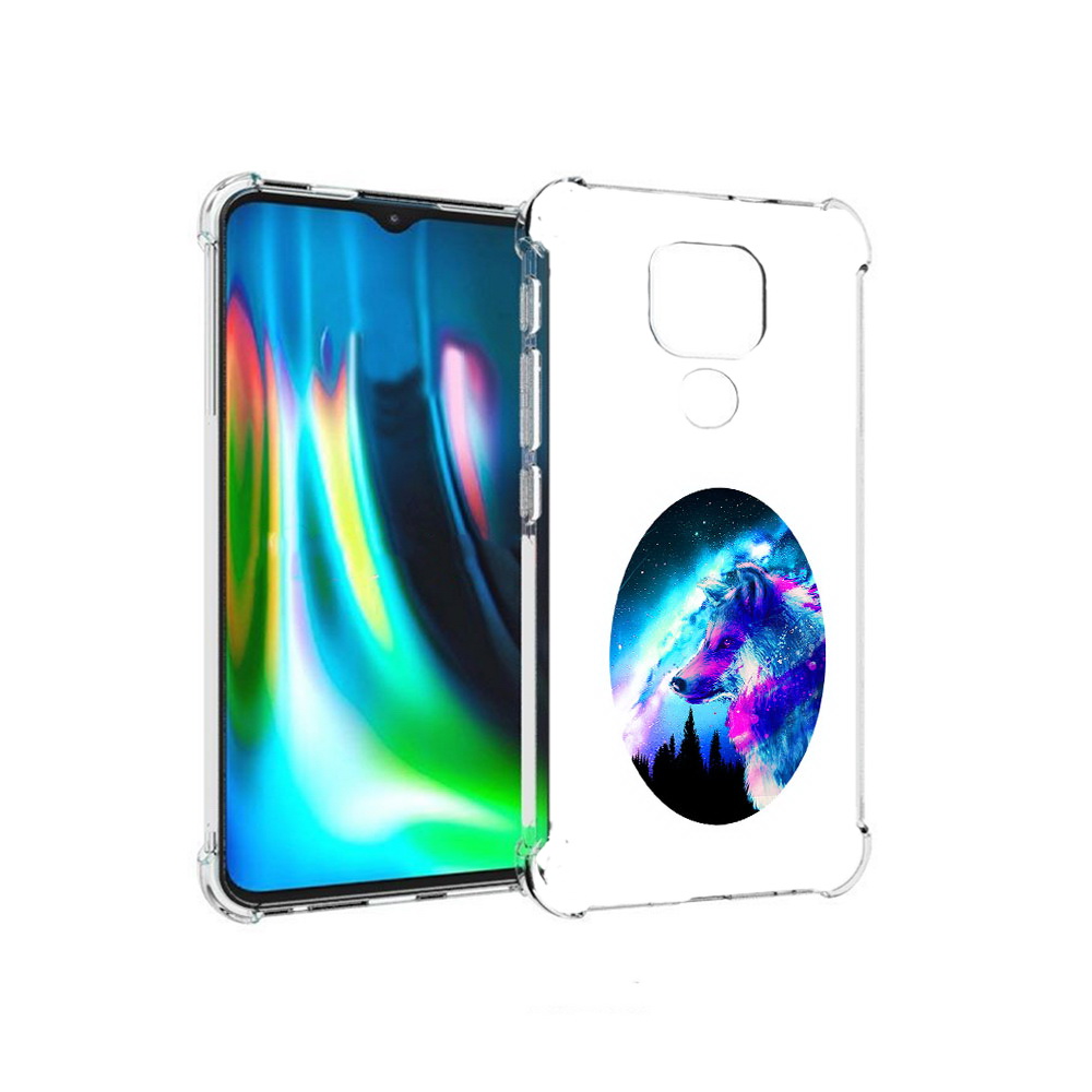 

Чехол MyPads Tocco для Motorola Moto E7 Plus голубой волк (PT155921.339.293), Прозрачный, Tocco