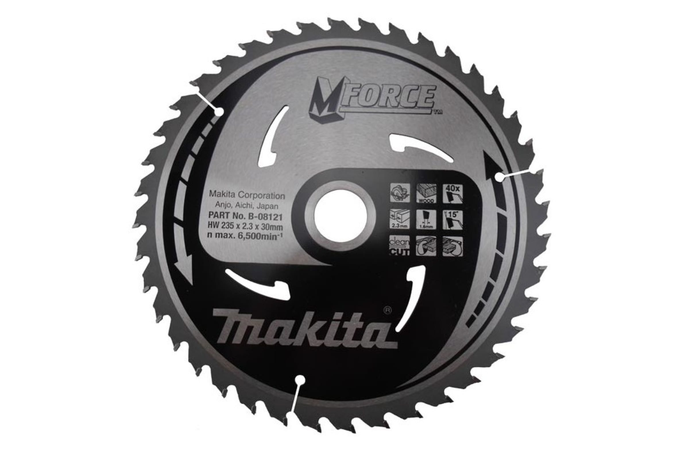 фото Пильный диск makita m-force. 235мм,30мм,40z b-08121