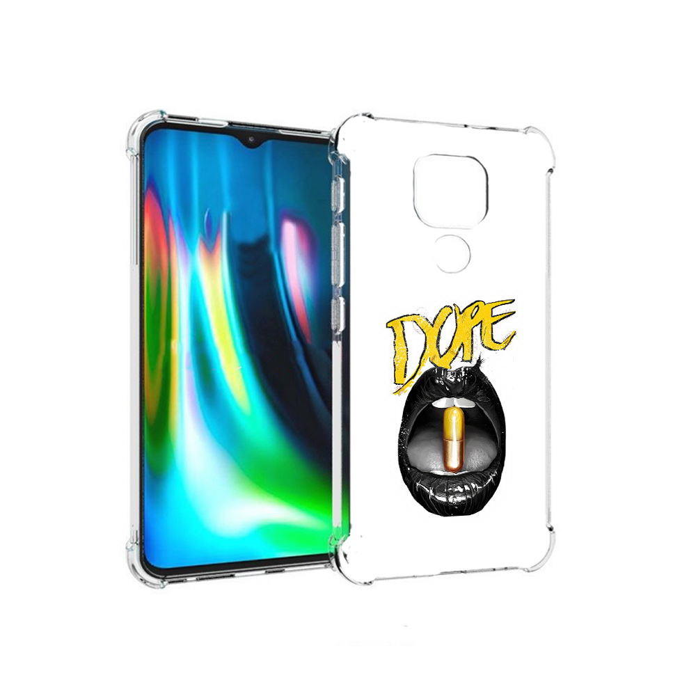 

Чехол MyPads Tocco для Motorola Moto E7 Plus губы (PT155921.339.303), Прозрачный, Tocco