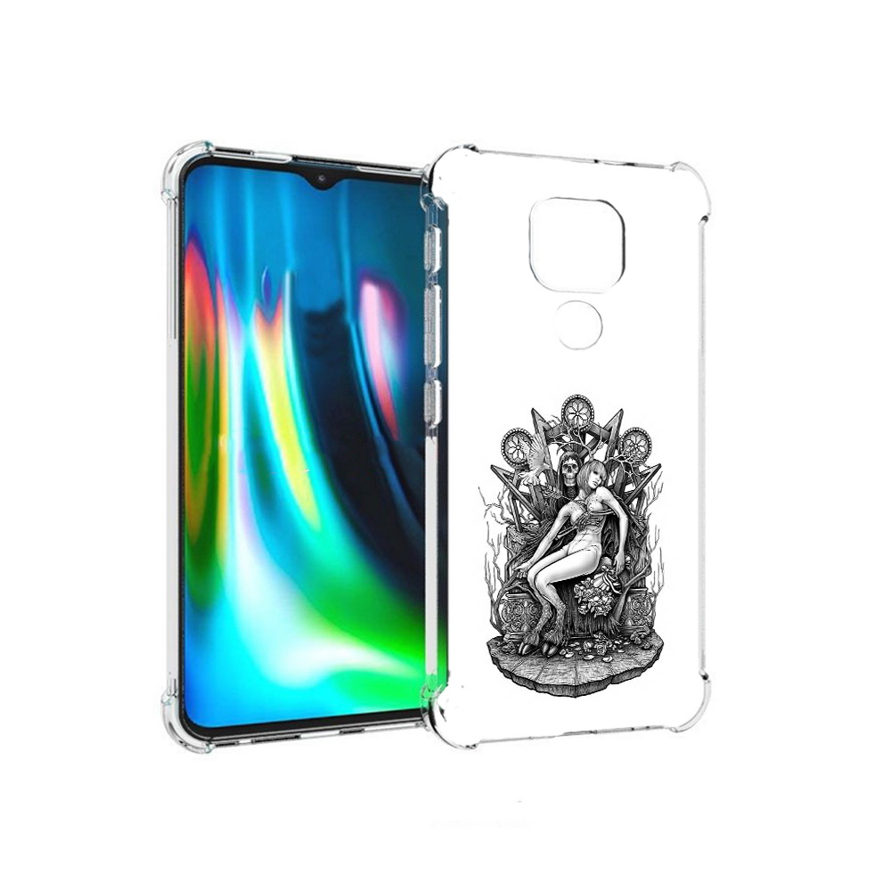 

Чехол MyPads Tocco для Motorola Moto E7 Plus девушка на троне (PT155921.339.309), Прозрачный, Tocco