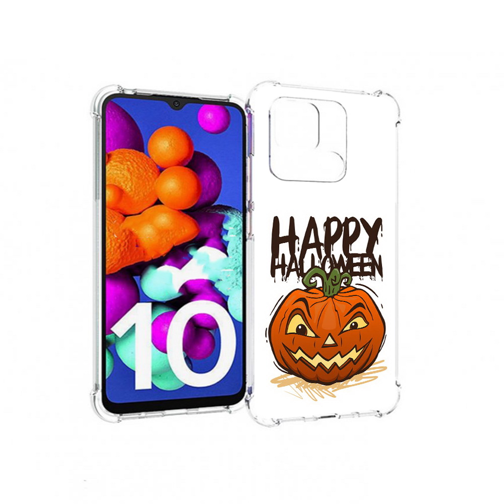 

Чехол MyPads Tocco для Xiaomi Redmi 10C Хэллоуин счастливый, Прозрачный, Tocco