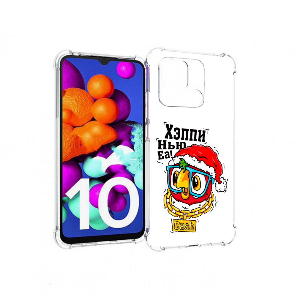 

Чехол MyPads Tocco для Xiaomi Redmi 10C Хэппи нью еа, Прозрачный, Tocco