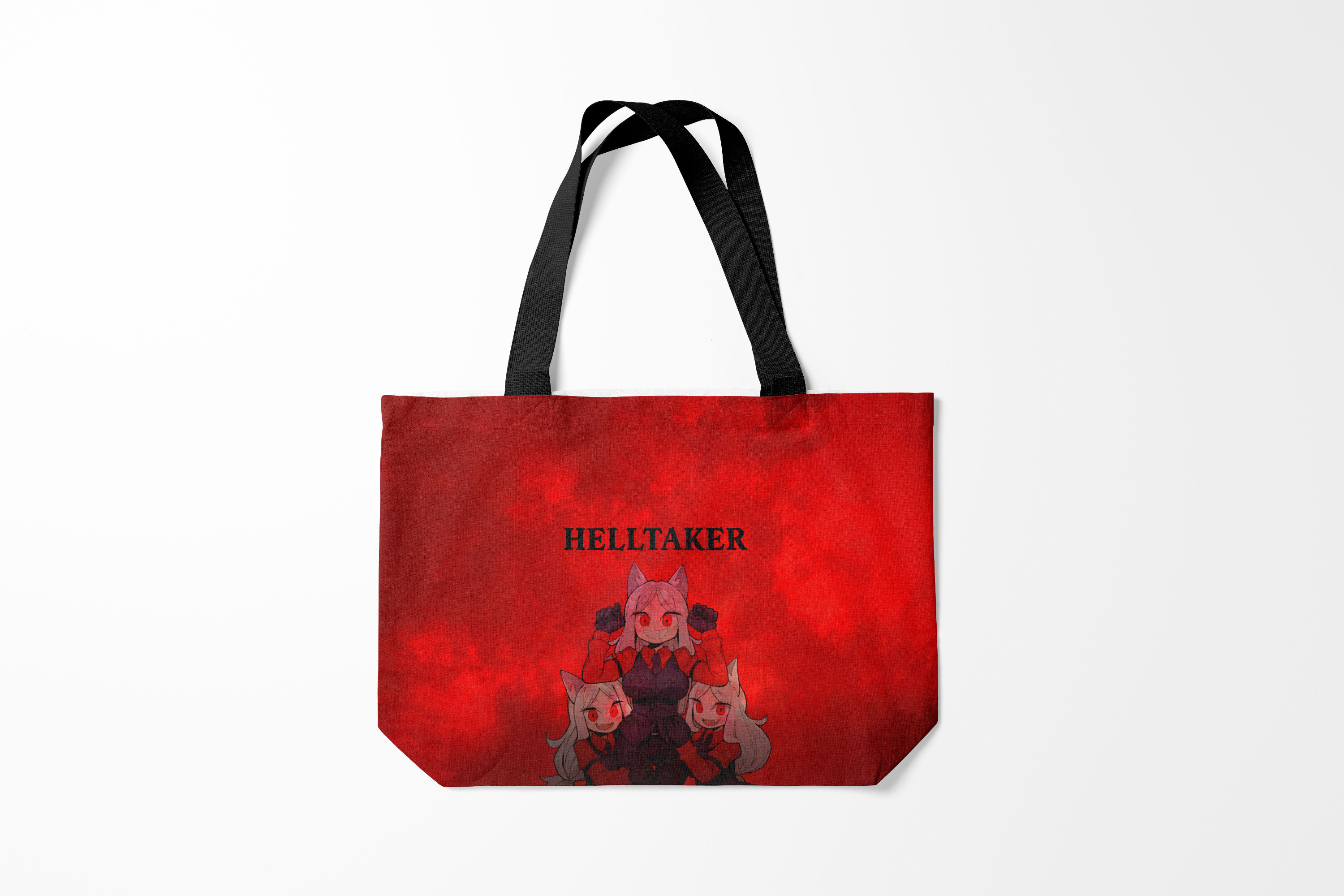 

Сумка шoппер унисекс Burnettie Helltaker, красный, Helltaker