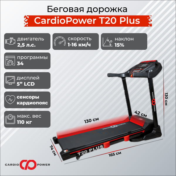 Беговая дорожка Cardio Power T20 Plus