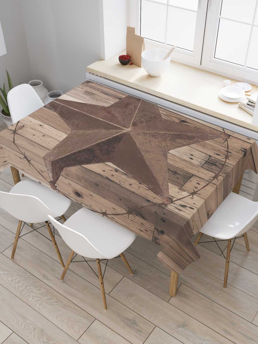 

Скатерть прямоугольная JoyArty "Техасская звезда" из сатена, 120x145 см, Техасская звезда