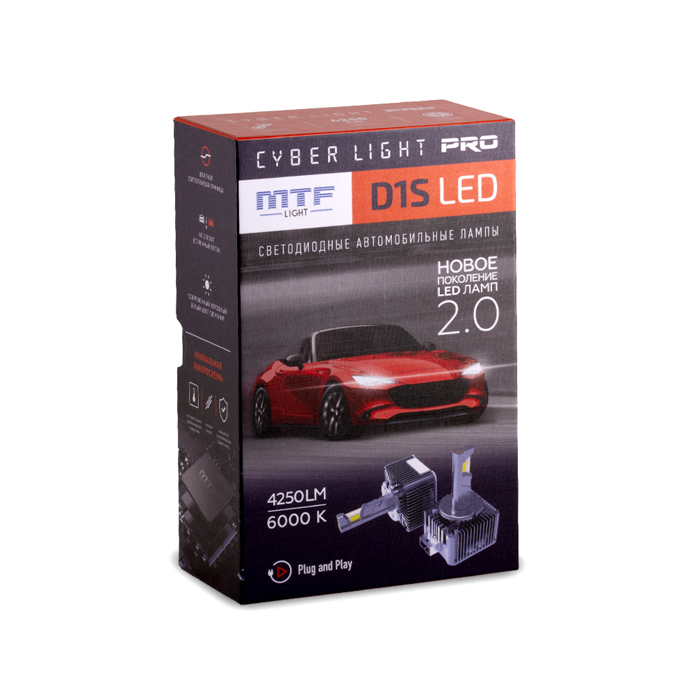 

Светодиодные лампы MTF Cyber Light Pro D1S, 85V, 35W, 4250lm, 6000K, D1S