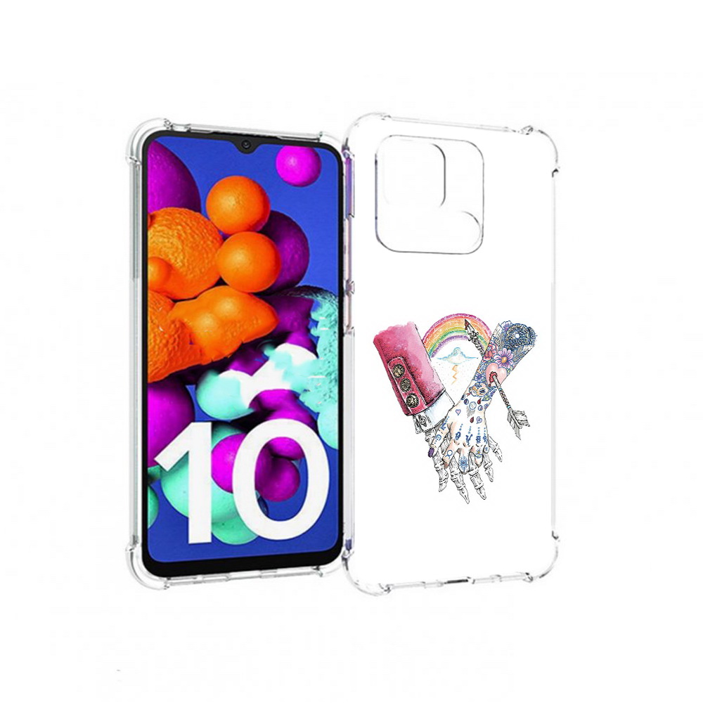 

Чехол MyPads Tocco для Xiaomi Redmi 10C абстракция руки в татуировках, Прозрачный, Tocco
