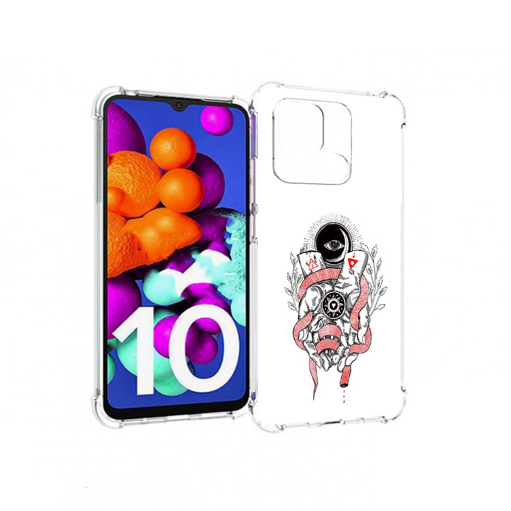 

Чехол MyPads Tocco для Xiaomi Redmi 10C абстрация связанные руки, Прозрачный, Tocco
