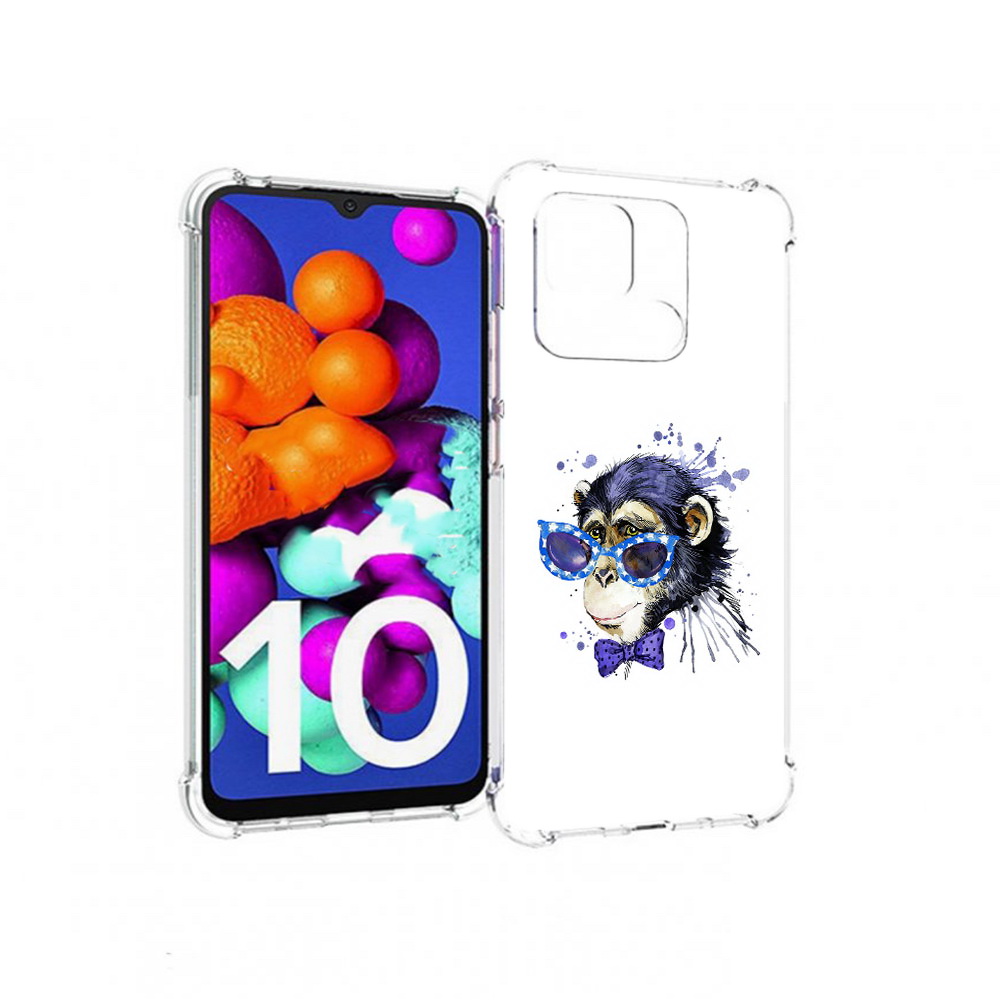 

Чехол MyPads Tocco для Xiaomi Redmi 10C акварельная обезьяна, Прозрачный, Tocco