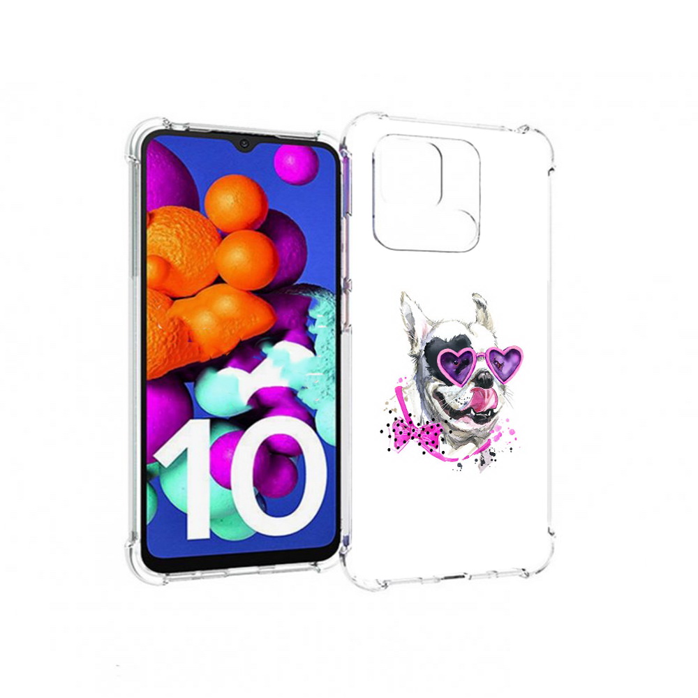 

Чехол MyPads Tocco для Xiaomi Redmi 10C акварельный пёс, Прозрачный, Tocco