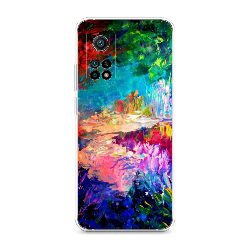 

Чехол на Xiaomi Mi 10T"Лес-гуашь", Синий;розовый;зеленый, 37750-4