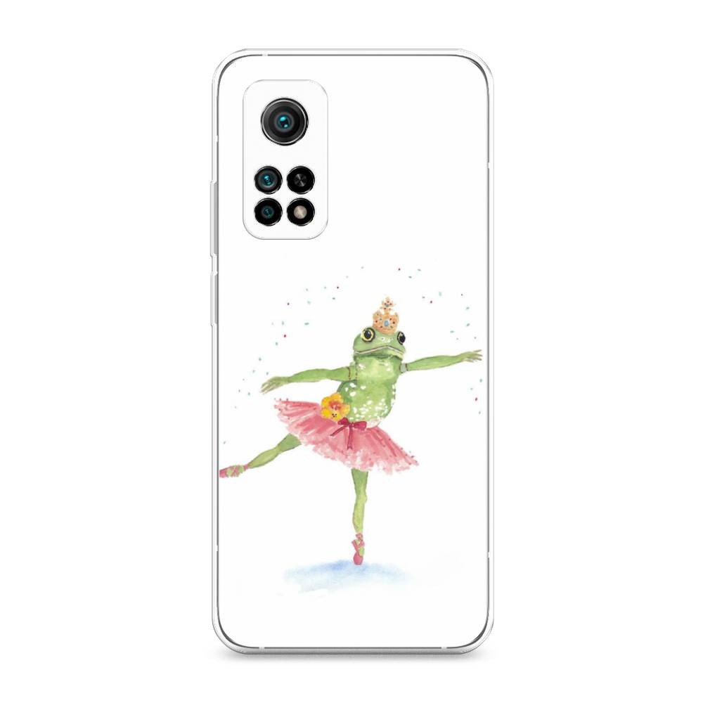 

Чехол на Xiaomi Mi 10T"Лягушка-балерина", Зеленый, 37750-4