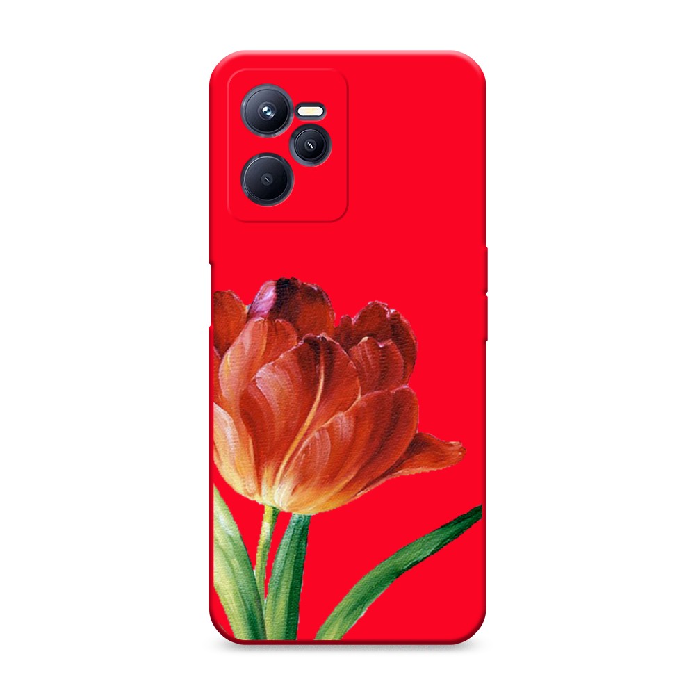 

Чехол Awog на Realme C35 "Красный тюльпан"