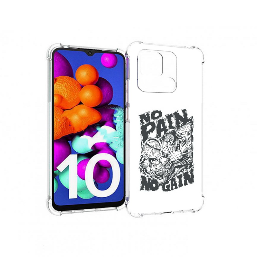 

Чехол MyPads Tocco для Xiaomi Redmi 10C бодибилдинг тяжелая работа, Прозрачный, Tocco