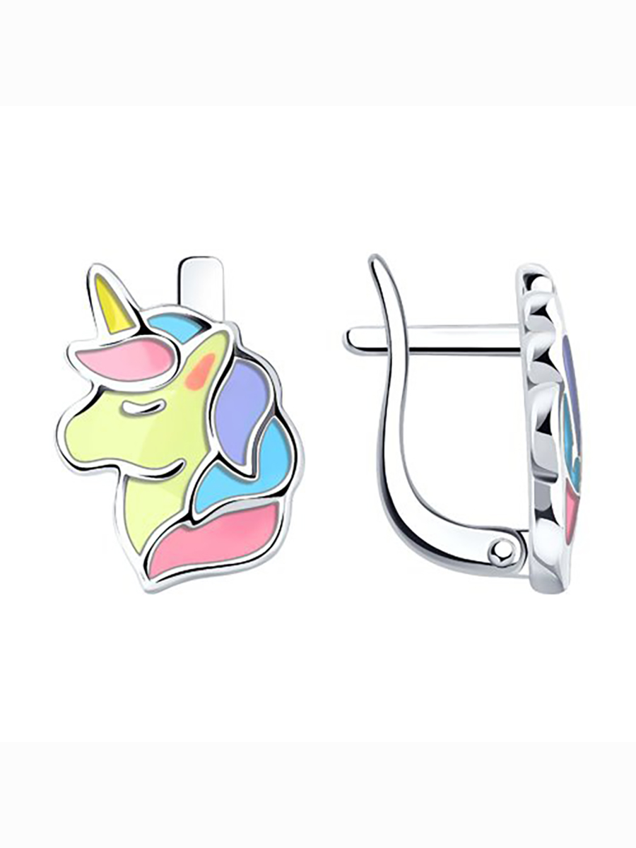 

Серьги из серебра 585Gold 902000619, эмаль, 902000619
