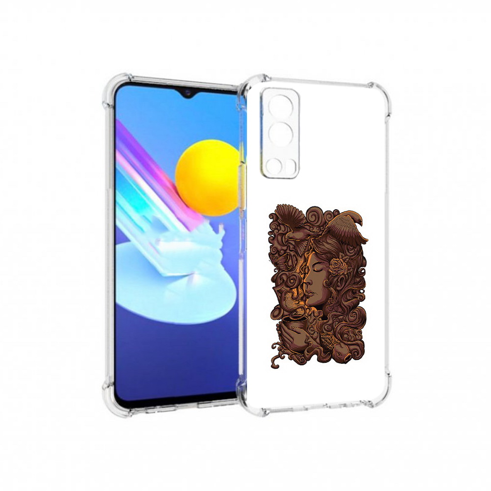 

Чехол MyPads Tocco для Vivo Z3 девушка с длинными волосами абстракция (PT226973.411.312), Прозрачный, Tocco
