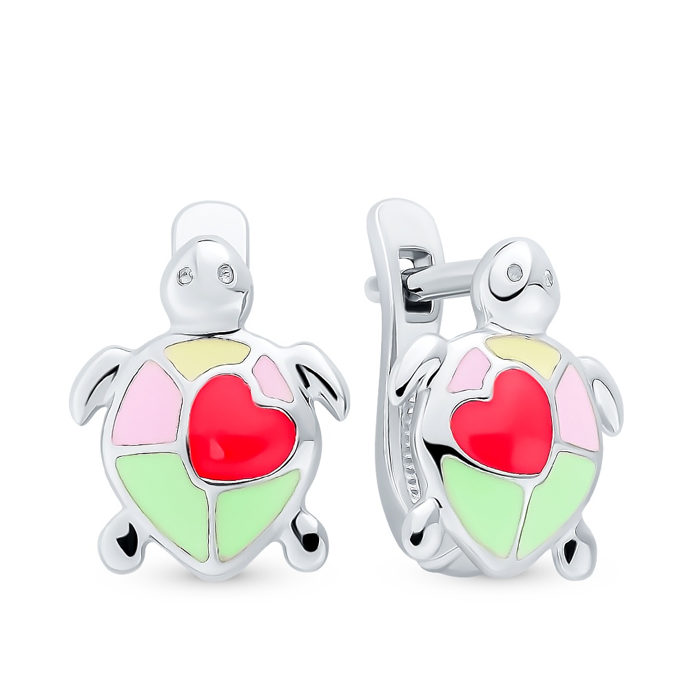 

Серьги из серебра 585Gold 902000634, эмаль, 902000634