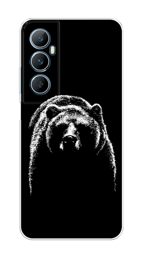 

Чехол на Realme C65 "Медведь в ночи", Белый;черный, 2516750-1