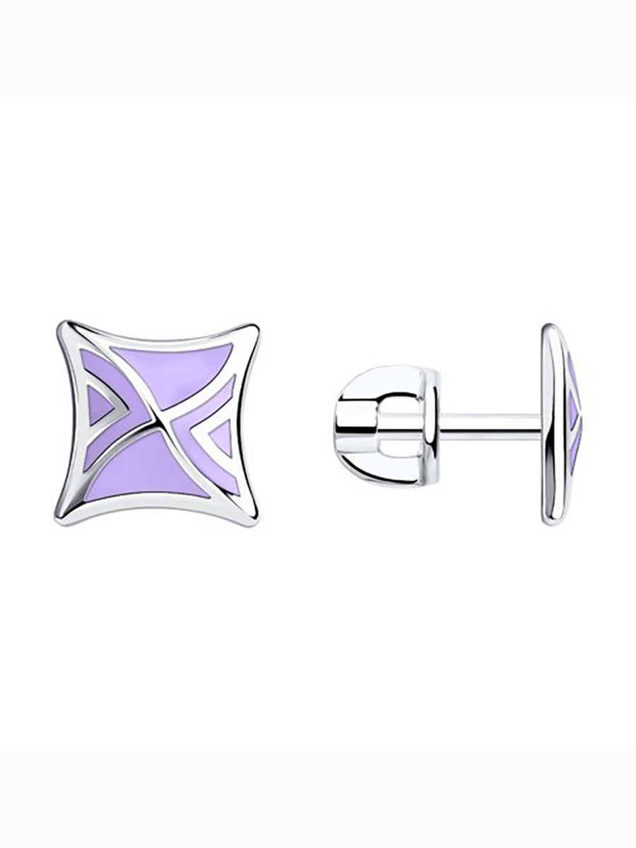 

Серьги пусеты из серебра 585Gold 702009220, эмаль, 702009220