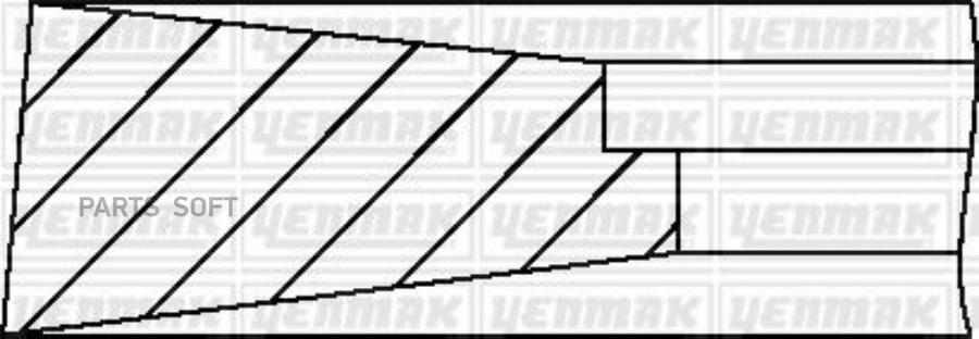 

YENMAK 102,00 MM. КОЛЬЦА ПОРШНЕВЫЕ КОМ-Т 3,0X3,0X4,0 1шт