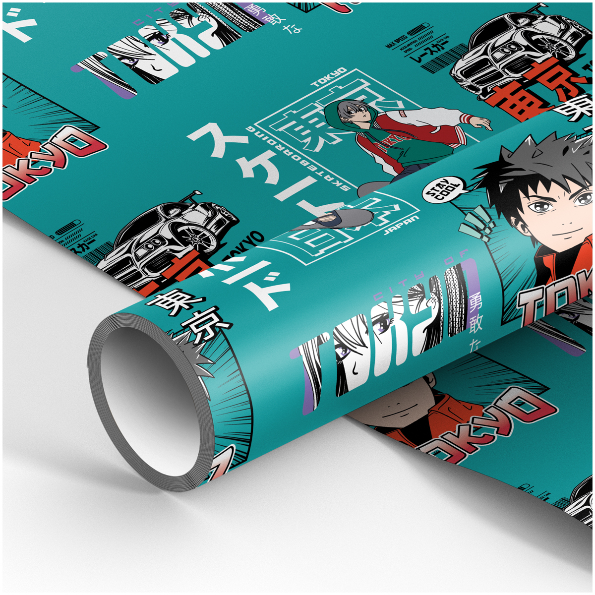 

Упаковочная бумага глянц. 70*100см, MESHU "Anime boy", 80г/м2, (4шт.), Зеленый