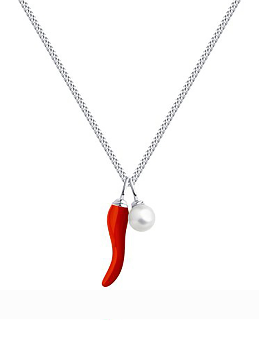 

Колье из серебра с эмалью, жемчугом 45 см 585Gold 706000410, 706000410