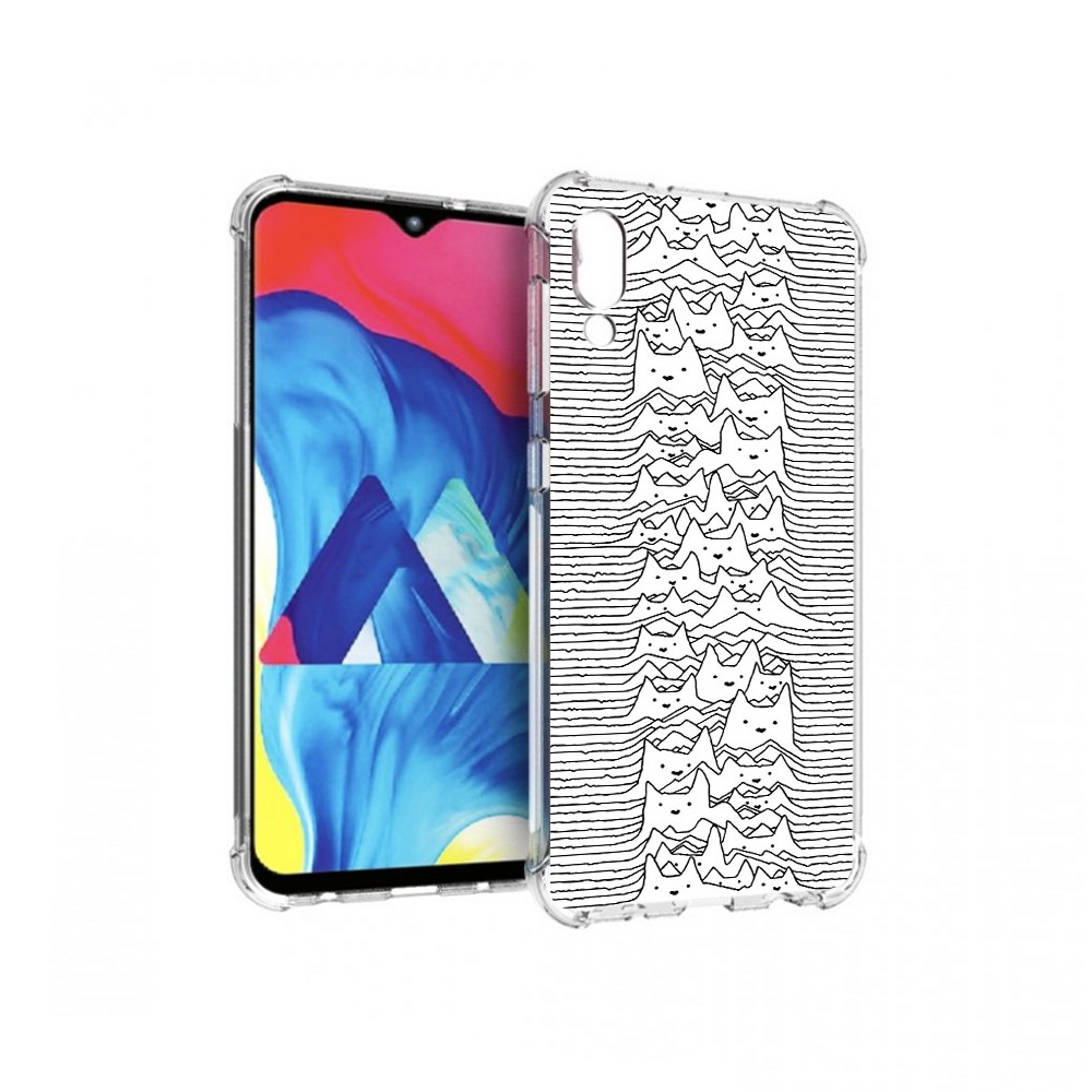 

Чехол MyPads Tocco для Samsung Galaxy M10 черно белые коты 3D (PT128878.532.682), Прозрачный, Tocco