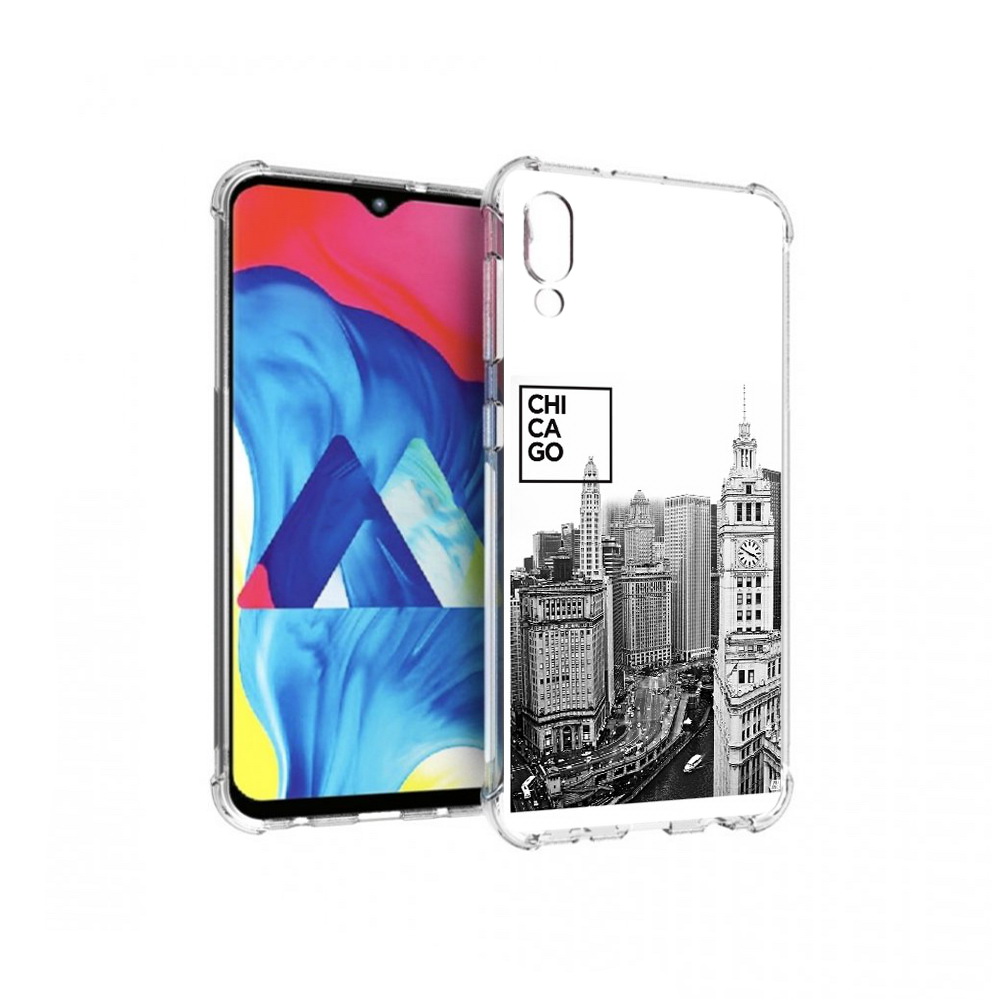 

Чехол MyPads Tocco для Samsung Galaxy M10 черно белый чикаго (PT128878.532.689), Прозрачный, Tocco