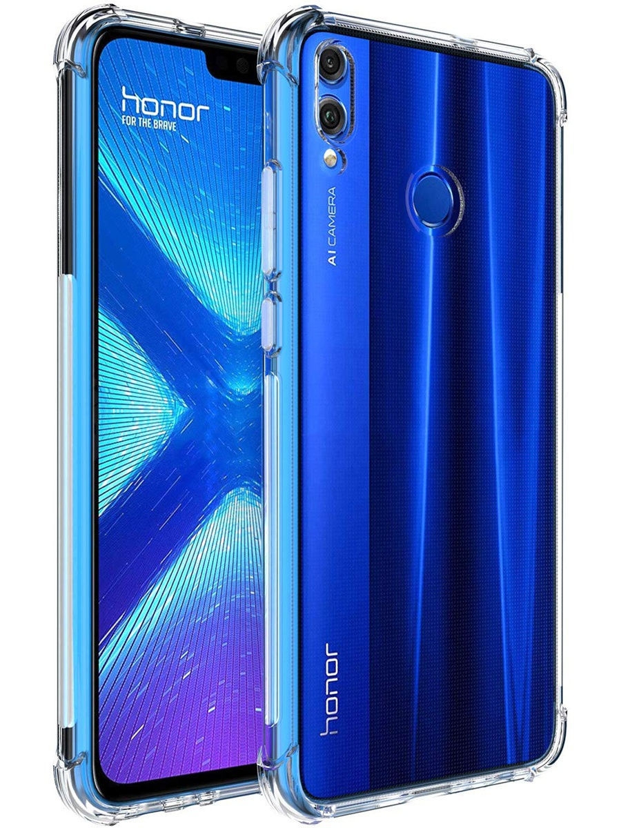 

Чехол для Honor 8X силиконовый противоударный, Прозрачный, Honor 8X