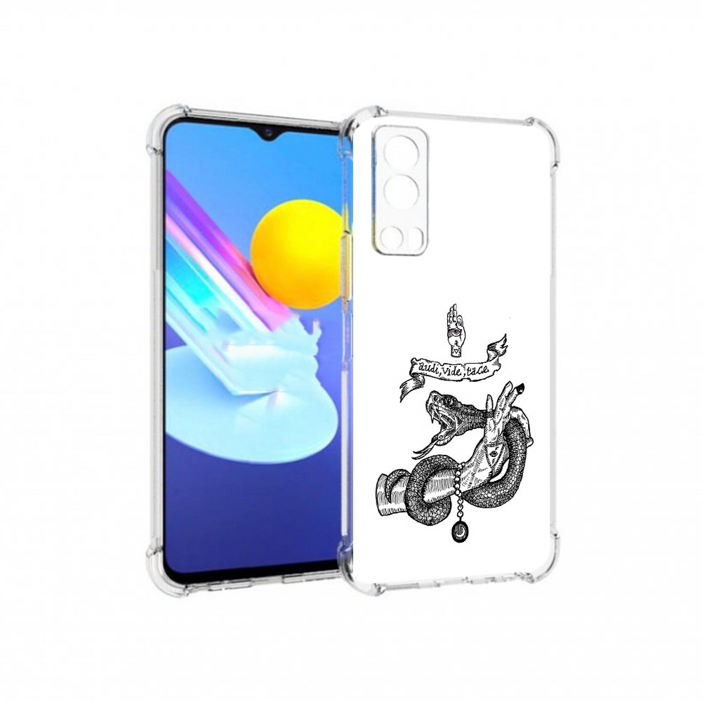 

Чехол MyPads Tocco для Vivo Z3 змея на руке рисунок (PT226973.411.366), Прозрачный, Tocco