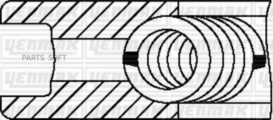 

YENMAK 114,00 mm. Кольца поршневые ком-т 3,5x3,0x4,0 1шт