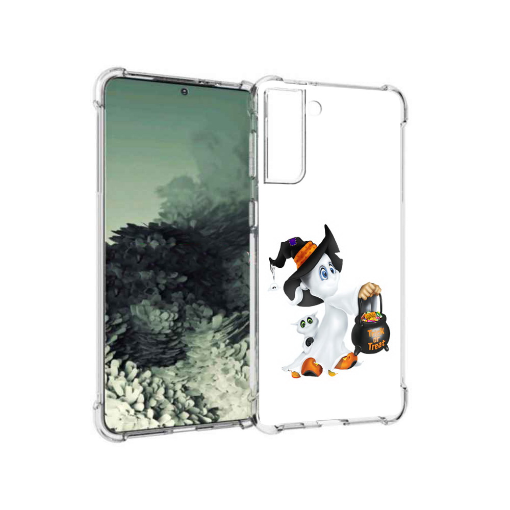 

Чехол MyPads Tocco для Samsung Galaxy S21+ Маленький призрак (PT157355.533.113), Прозрачный, Tocco