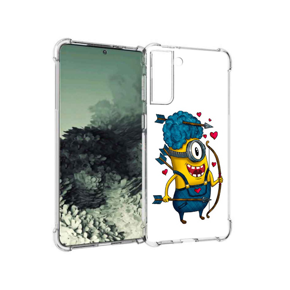 

Чехол MyPads Tocco для Samsung Galaxy S21+ Миньон купидон (PT157355.533.117), Прозрачный, Tocco