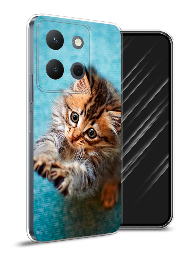 

Чехол Awog на Vivo Y36 4G "Котенок просит есть", Бирюзовый;коричневый;белый, 269250-1