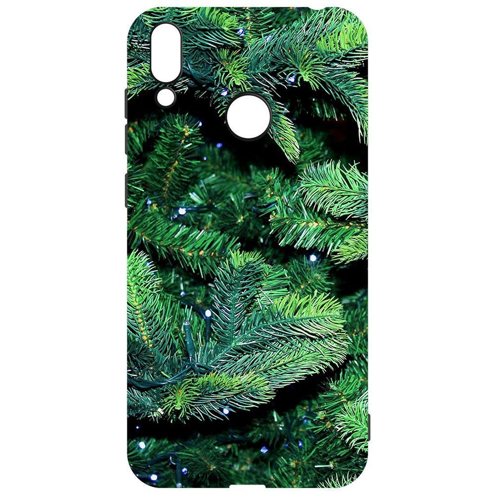 

Чехол-накладка Krutoff Софт Кейс Еловые лапки для Huawei Y7 (2019) черный