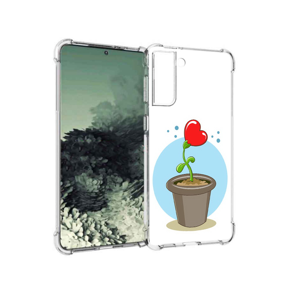 

Чехол MyPads Tocco для Samsung Galaxy S21+ Растение любви 14 февраля (PT157355.533.145), Прозрачный, Tocco