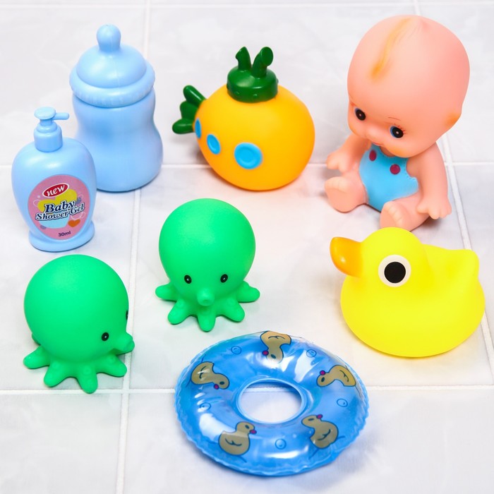 фото Набор игрушек для игры в ванне «пупс 2», +7 предметов, цвет микс крошка я
