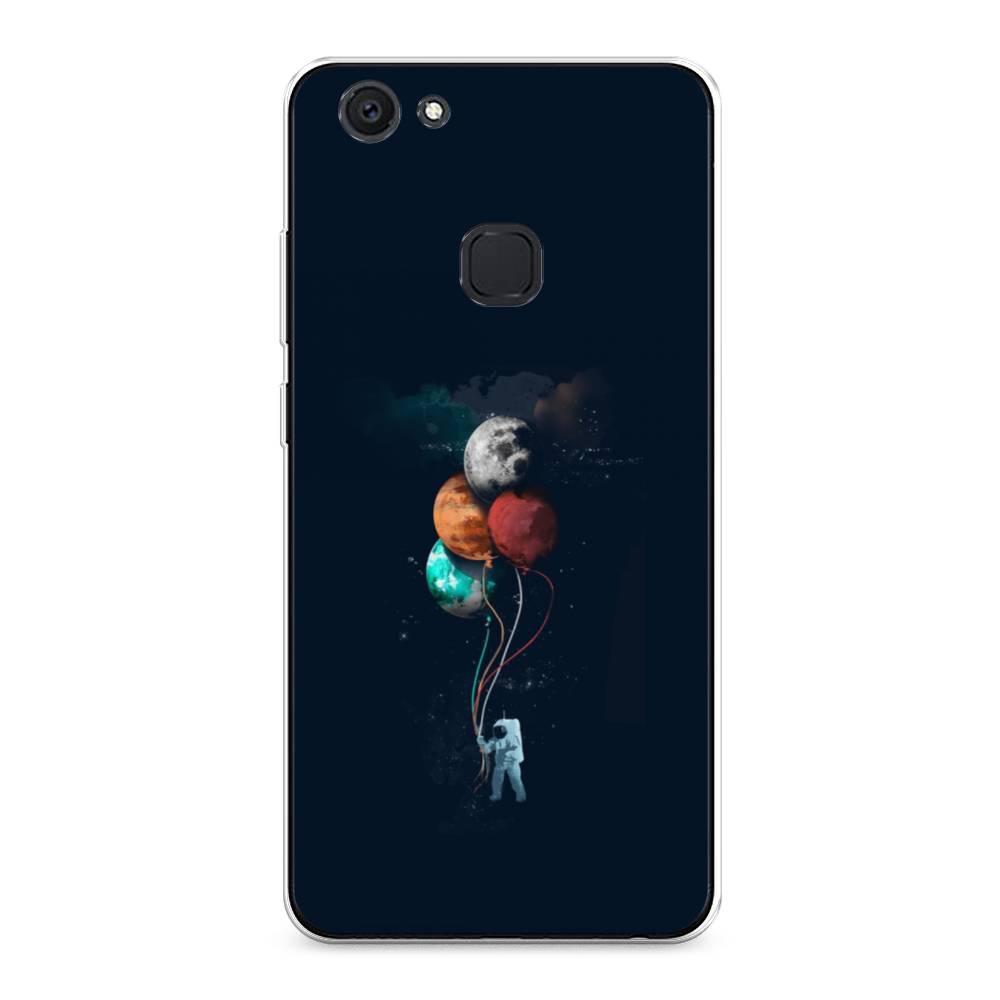 

Чехол для Vivo V7 Plus "Космонавт с шариками", Разноцветный, 260750-4