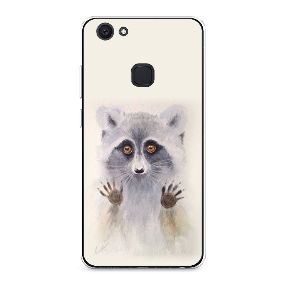 

Чехол для Vivo V7 Plus "Енот за стеклом", Бежевый;серый, 260750-4