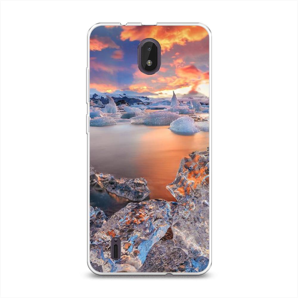 

Чехол на Nokia C01 Plus "Ледники", Синий;оранжевый, 125250-2